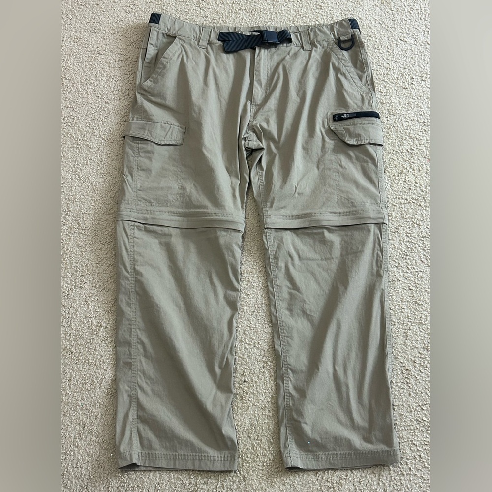 BC Clothing Co Convertible Pants Men XL x 30 Tan Cargo Hiking Stretch Zip Off - Picture 7 of 7